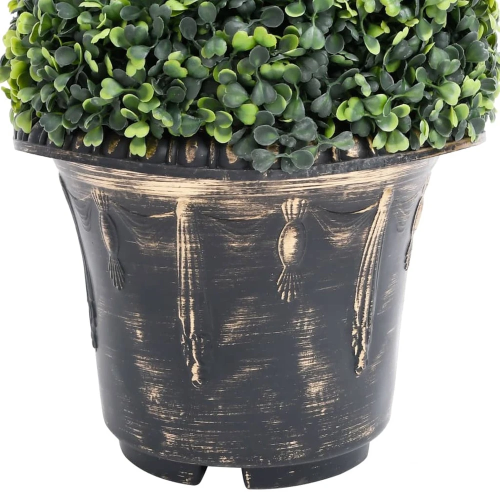 VIDAXL Plante De Buis Artificiel En Spirale Avec Pot Vert 59 Cm 6 VIDAXL Plante De Buis Artificiel En Spirale Avec Pot Vert 59 Cm – Image 4