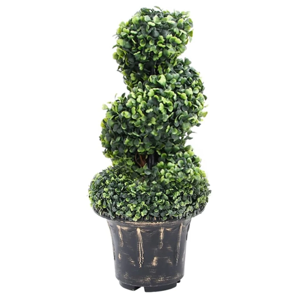 VIDAXL Plante De Buis Artificiel En Spirale Avec Pot Vert 59 Cm 3 VIDAXL Plante De Buis Artificiel En Spirale Avec Pot Vert 59 Cm