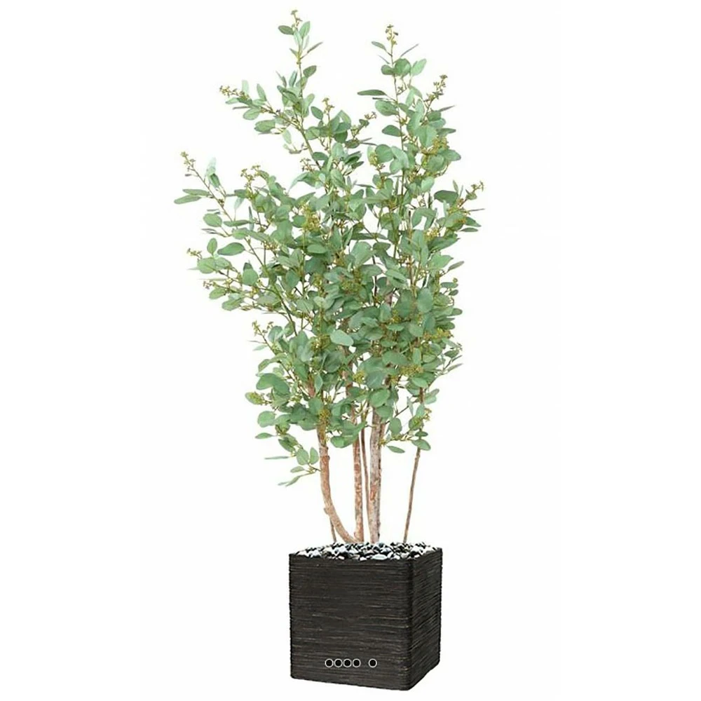 Joli Faux Eucalyptus En Pot H 160 Cm Feuillage Tissu Vert 4 Joli Faux Eucalyptus En Pot H 160 Cm Feuillage Tissu Vert – Image 2