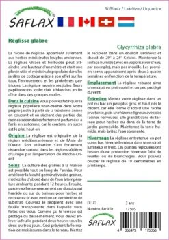 Kit De Culture - Réglisse Glabre - 30 Graines - Glycyrrhiza Glabra -Jardinoux Soldes Magasin 64064109ee4422.78800573