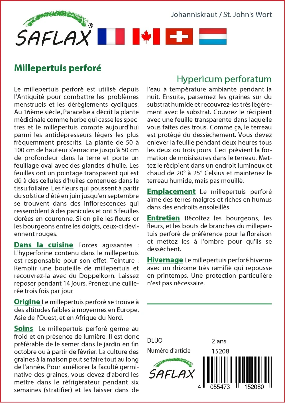 Kit De Culture - Millepertuis Perforé - 300 Graines - Hypericum Perforatum 5 Kit De Culture - Millepertuis Perforé - 300 Graines - Hypericum Perforatum – Image 3