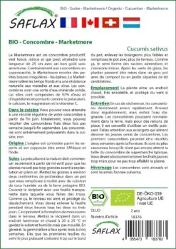 Kit De Culture - Bio - Concombre - Marketmore - 20 Graines - Cucumis Sativus 11 Kit De Culture - Bio - Concombre - Marketmore - 20 Graines - Cucumis Sativus -Jardinoux Soldes Magasin 640641696a9b18.60145631