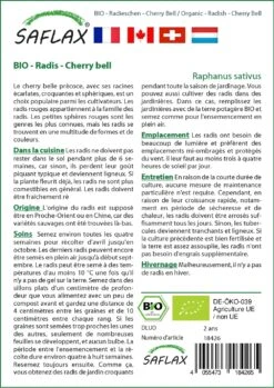 Kit De Culture - Bio - Radis - Cherry Bell - 100 Graines - Raphanus Sativus -Jardinoux Soldes Magasin 640641a64fa233.87382338