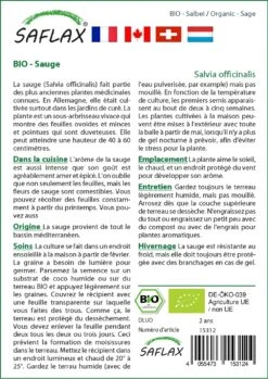Kit De Culture - Bio - Sauge - 60 Graines - Salvia Officinalis 11 Kit De Culture - Bio - Sauge - 60 Graines - Salvia Officinalis -Jardinoux Soldes Magasin 640641bf633633.78306731