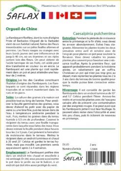Kit De Culture - Orgueil De Chine - 10 Graines - Caesalpinia Pulcherrima -Jardinoux Soldes Magasin 640641f136dc53.00647808