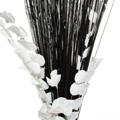 ATMOSPHERA Fagot De Fleurs Et Tiges Séchées Blanc Et Noir D. 40 X H. 150 Cm -Jardinoux Soldes Magasin 648229d63507f2.00401655