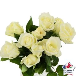 Botte 10 Roses ''Fleurs De France'' H.50cm Coloris Variables -Jardinoux Soldes Magasin 907464 001