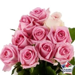 Botte 10 Roses ''Fleurs De France'' H.50cm Coloris Variables -Jardinoux Soldes Magasin 907464 004