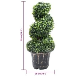 VIDAXL Plante De Buis Artificiel En Spirale Avec Pot Vert 59 Cm 11 VIDAXL Plante De Buis Artificiel En Spirale Avec Pot Vert 59 Cm -Jardinoux Soldes Magasin b81ec977639ad122