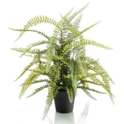 Emerald Fougère Artificielle Boston 70 Cm En Pot En Plastique