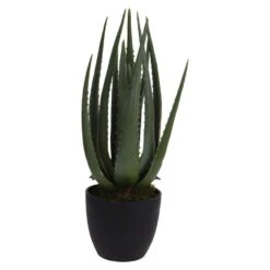 Progarden Plante Artificielle En Pot Aloe Vera 25x45 Cm